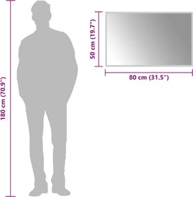 vidaXL Καθρέφτης Μπάνιου με LED 80x50 εκ.