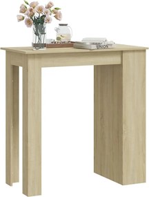 vidaXL Τραπέζι Μπαρ με Ράφια Sonoma Δρυς 102x50x103,5 εκ. Επεξ. Ξύλο