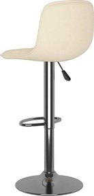 vidaXL Σκαμπό Μπαρ 2 τεμ. Κρεμ Υφασμάτινα