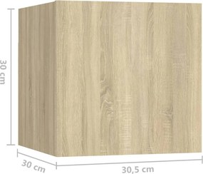 vidaXL Έπιπλα Τηλεόρασης Σετ 6 Τεμαχίων Sonoma Δρυς από Επεξ. Ξύλο