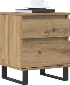 vidaXL Κομοδίνα 2 τεμ. τεχνίτης Δρυς 40 x 35 x 50 εκ. από Επεξεργ Ξύλο