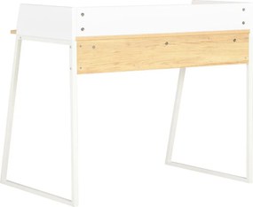 vidaXL Γραφείο Λευκό / Χρώμα Δρυός 90 x 60 x 88 εκ.
