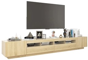 vidaXL Έπιπλο Τηλεόρασης με LED Sonoma Δρυς 260 x 35 x 40 εκ.