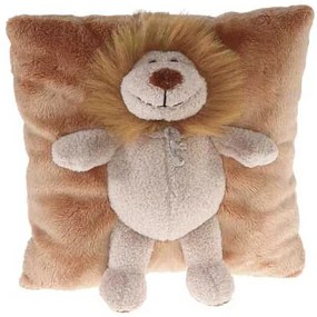 Λούτρινο Μαξιλάρι με Λιονταράκι 19x19cm 11069b