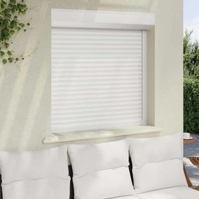 vidaXL Παντζούρι Ρολό Λευκό 100 x 100 εκ. από Αλουμίνιο