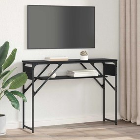 vidaXL ΤραπέζιΚονσόλας Μαύρη Οξυά 105x30x75εκ. Επεξεργασμένο ξύλο
