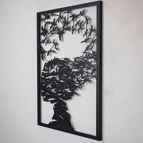 Διακοσμητικό Τοίχου Kybele 507ATP1102 45x70cm Black Wallity Steel