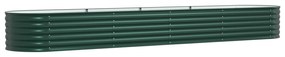 vidaXL Υψωμένο Κρεβάτι Κήπου Πράσινο 400x80x44 εκ. από Γαλβανισμένο Χάλυβα