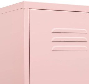 vidaXL Φοριαμός Ροζ 35 x 46 x 180 εκ. από Ατσάλι