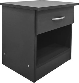 Κομοδίνο Bedy pakoworld ανθρακί 40x34x42εκ