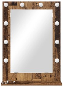 vidaXL Καθρέφτης Vanity  Παλιό ξύλο Στερεό Ξύλο 70 x 50 x 18 εκ.