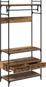vidaXL Ντουλάπι Παλαιό ξύλο 89 x 39 x 184.5 εκ. Επεξεργασμένο Ξύλο