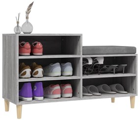 vidaXL Παπουτσοθήκη Γκρι Sonoma 102x36x60 εκ. από Επεξεργασμένο Ξύλο