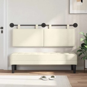 vidaXL Κρεμαστό Κεφαλάρι Κρεμ Υφασμάτινο Κορντουρά