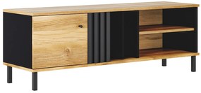 Ξύλινο Έπιπλο Τηλεόρασης HAYDON 1D Barocco oak gold/Ανθρακί Μ138xΠ40xΥ49