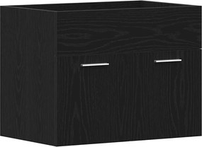 vidaXL Ντουλάπι Νιπτήρα Μπάνιου Μαύρο Δρυς 60x38,5x46 εκ. από Τεχνητό Ξύλο