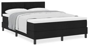 vidaXL Κρεβάτι box spring με στρώμα Μαύρο 140 x 200 cm ύφασμα