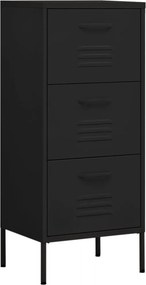 vidaXL Ντουλάπι Αποθήκευσης Μαύρο 42,5x35x101,5 εκ. από Ατσάλι