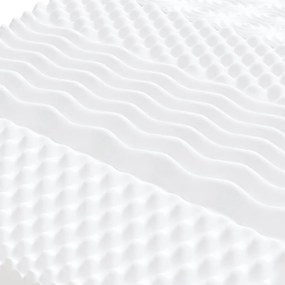 vidaXL Στρώμα Αφρού 7 Ζωνών Σκληρότητα 20 ILD Λευκό 100 x 200 εκ.