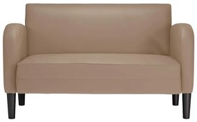 vidaXL Καναπές Loveseat Καπουτσίνο 110 εκ. Συνθετικό δέρμα