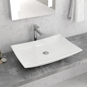 KARAG LT1018 Νιπτήρας Επικαθήμενος Λευκό Πορσελάνη