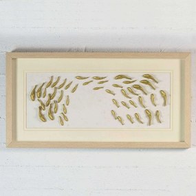 Πίνακας Ψάρια 4700-5 42,5x82,5cm Gold Supergreens Horizontal Mdf