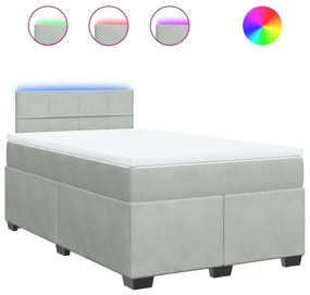 ΚΡΕΒΑΤΙ BOXSPRING ΜΕ ΣΤΡΩΜΑ ΑΝΟΙΧΤΟ ΓΚΡΙ 120X190 ΕΚ. ΒΕΛΟΥΔΙΝΟ 3288558