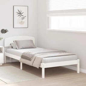 vidaXL Σκελετός Κρεβατιού Λευκό 80 x 200 cm Μασίφ ξύλο πεύκου