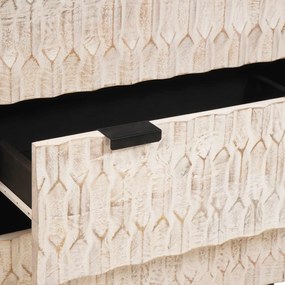 vidaXL Πλαϊνό γραφείο 2 pcs Λευκό Φινίρισμα Καθαρισμού 60 x 33 x 75 cm