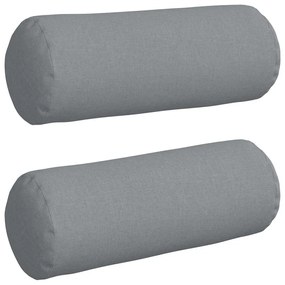 vidaXL Μαξιλάρια Στήριγμα 2 pcs Ανοιχτό γκρι Ø 25 x 70 cm ύφασμα