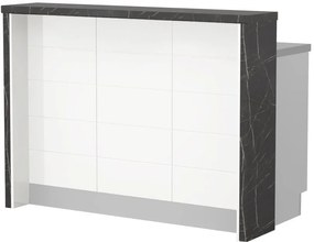 Πάγκος νησίδας Hudson-Μήκος: 135 εκ.-Λευκό-Black Stone