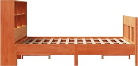 vidaXL Σκελετός Κρεβ. Χωρίς Στρώμα Καφέ Κεριού 135x190 εκ Μασίφ Πεύκο