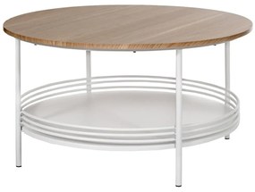 Τραπέζι Μεταλλικό Στρογγυλό 84901 75x40cm Natural-White