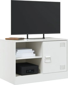 vidaXL Έπιπλο Τηλεόρασης Λευκό 67x39x44 εκ. από Χάλυβα