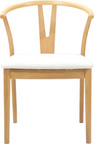 vidaXL Καρέκλα τραπεζαρίας 2 pcs Φυσικό και Ανοιχτό