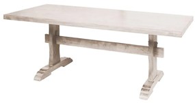 Τραπέζι Maison Western 200x100x77cm Antique Λευκό