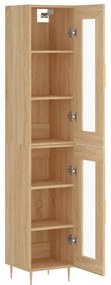 vidaXL Μπουφές Sonoma δρυς 34,5 x 34 x 180 εκ. από Επεξεργασμένο Ξύλο