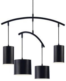 Φωτιστικό Οροφής Κρεμαστό DCR39219 4ΧΕ27 Φ60XH150CM Escala Black Aca Decor Metal