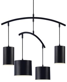 Φωτιστικό Οροφής Κρεμαστό DCR39219 4ΧΕ27 Φ60XH150CM Escala Black Aca Decor Μέταλλο