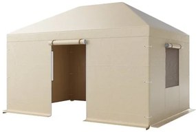 VEVOR Winter Gazebo Cover Fits 3.08 x 4.39 m Hardtop Gazebos, All-Weather Gazebo Cover with Sidewalls &amp; Windows, High-Density PE Material, Enclosed Storage Shelter Covers, Gazebos not Included