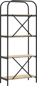 vidaXL Ράφι Βιβλίων Δρύς Sonoma 60 x 30 x 146 εκ Επεξεργασμένο ξύλο
