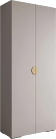 Ντουλάπα Inova IV 100 Δίφυλλη-Cashmere - Χρυσό
