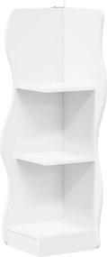 vidaXL Γωνιακό ράφι Λευκό 34 x 33 x 102 εκ Επεξεργασμένο Ξύλο