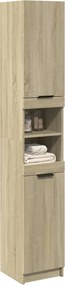 vidaXL Ντουλάπι Μπάνιου Sonoma Δρυς 32x34x188,5 εκ. Επεξεργ. Ξύλο