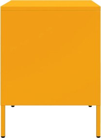 vidaXL Κομοδίνο Μουσταρδί 36x39x50,5 εκ. από Χάλυβα