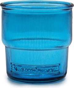 ΠΟΤΉΡΙΑ ΠΟΤΗΡΙ GLASS DROPS RIBBED 9CM 300CC AQUA BLUE