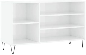 vidaXL Παπουτσοθήκη Γυαλιστερό Λευκό 102x36x60 εκ. Επεξεργασμένο Ξύλο