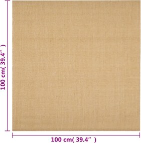 vidaXL Χαλί 100 x 100 εκ. από Φυσικό Σιζάλ