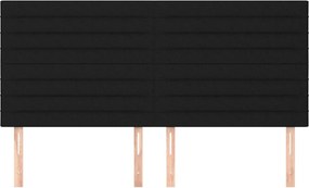 vidaXL Κεφαλάρι Μαύρο 160x5x118/128 εκ. Ύφασμα