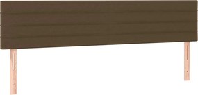 vidaXL Κρεβάτι Boxspring με Στρώμα Σκούρο Καφέ 120x190 εκ Υφασμάτινο